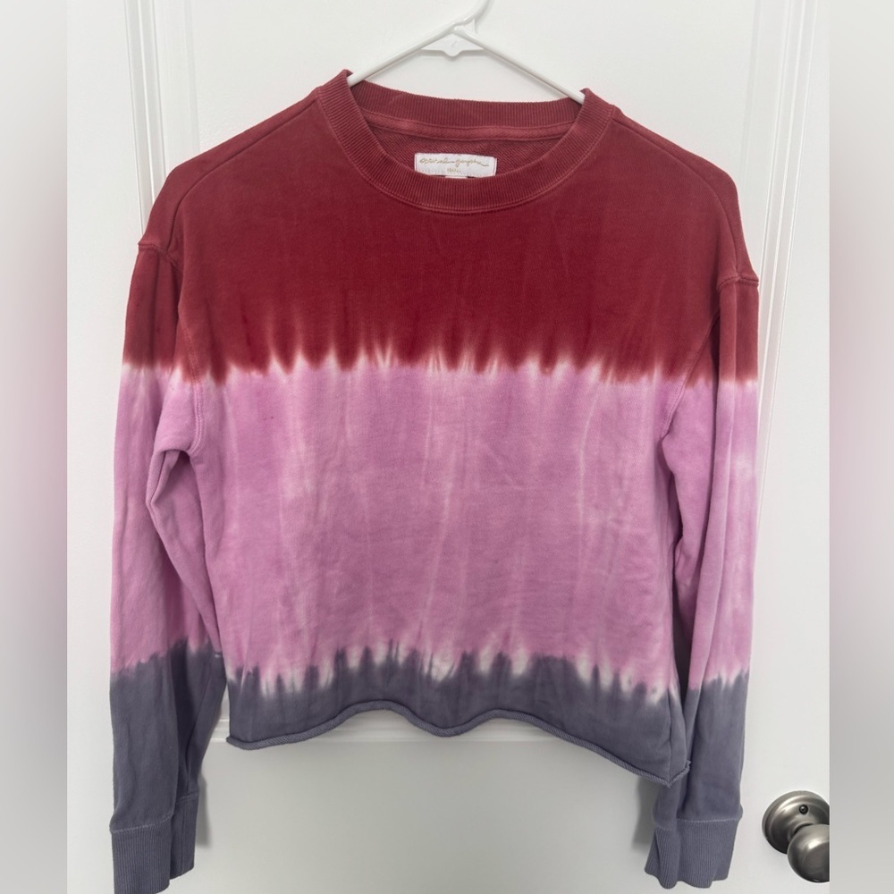 Spiritual Gangster Tie Dye Cropped Crewneck Sweatshirt Size XS